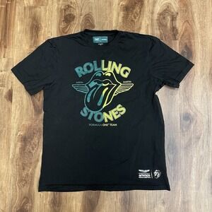 Aston Martin F1 Special Edition Rolling Stones T-Shirt Black Color Size L